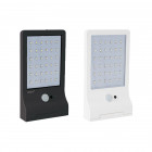 Lampe led solaire exterieure noir avec detecteur de mouvement aslo - 3w - 370 lumens - 6000k