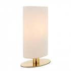 Lampe palmer, or brossé et verre opale