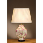 Lampe pink carnations, porcelaine, sans abat-jour