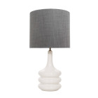 Lampe pop, céramique, blanc, sans abat-jour