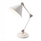 Lampe provence element, blanc / nickel poli