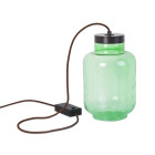 Lampe raw, acier et verre, vert