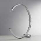 Lampe rings, en chrome et cristal