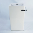 Lavabo totem carré - céramique avec porte serviette - 48x87 cm - alto +