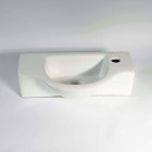 Lave main rectangulaire sans trop plein - céramique - 45x25 cm - arum
