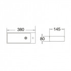 Lave main rectangulaire gain de place droite - céramique noire - 38x15 cm - minimalist
