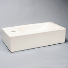Lave main rectangulaire gauche - céramique - 46x26 cm - studio