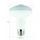 Ampoule led R80 E27 9 watt (eq. 60 watt) - Couleur eclairage - Blanc chaud 3000°K