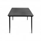 Leon - salon de jardin table + 4 chaises rondes en rattan       noir