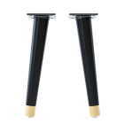 Lot de 2 pieds de table basse inclinés Libra - couleur hêtre noir