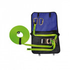 Ligne de vie temporaire singer horizontale sangle polyester larg 30mm tendeur a cliquet 2 mousquetons sac de transport