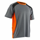 T shirt LMA PISTE gris acier/orange T.L - 9256 T.L