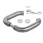 Paire de poignées en aluminium pour carré de 8mm, longu. 90mm locinox