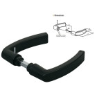Paire de poignées en polyamide noir pour carré de 8mm, longu. 54mm locinox