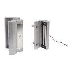 Ventouse électromécanique avec poignée pour poteau carré 40 à 80 mm locinox