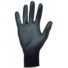 Lot de 10 gants de protection singer taille 7 noir polyester enduit polyurethane poignet elastique jauge 13