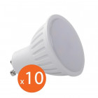 Lot de 10 spot led GU10 1,2 watt 90 lumen - Couleur eclairage - Blanc froid