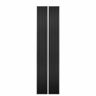 Lot de 2 panneaux tasseaux tasseaux bois 250 x 30 x 2 cm - lamelles placage noir fond noir - 1,5m²