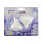 Lot de 2 spots led GU5.3 3 watt (eq. 30 watt) - Couleur eclairage - Blanc chaud 3000°K