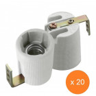 Lot de 20 douilles E14 céramique - Forme - Simple