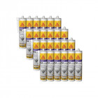 Lot de 24 colles mastic sika sikaflex-112 crystal clear - transparent - 290ml