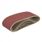 Lot de 3 bandes abrasives pour la ponceuse à bande compacte Triton - TCMBS80G 3 bandes abrasives corindon grain 80