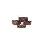 Lot de 3 bandes sans fin corindon 100 x 560 mm Gr. 80 pour bois et métal - LEMAN - 100560.02
