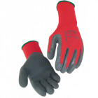 Lot de 3 gants manutention enduit latex singer gris/rouge support polyamide poignet élastique jauge 15 - Taille au choix