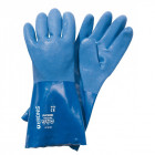 Lot de 3 gants protection chimique singer taille 9 pvc triple enduction sans couture 35cm support tricoté