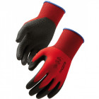Lot de 3 gants de travail milieux humides singer - avec picots tricoté polyamide enduction pvc - Taille au choix