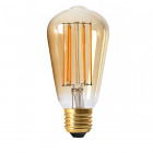 Lot de 5 ampoules led EDISON filament E27 dimmable 4 watt (eq. 30 watt) ambré - Couleur eclairage - Blanc chaud 2100°K