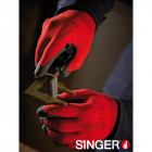 Lot de 5 gants de travail singer noir polyamide enduction pvc hpt souple tricoté jauge15 poignet élastique - Taille au choix