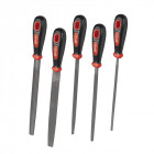 Lot de 5 limes 200mm : ronde, triangle, demi ronde, plate, carrée .