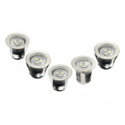 Lot de 5 spots led encastrables sol 1,8 watt IP68 - Couleur eclairage - Blanc neutre