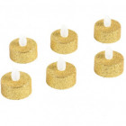 Lot de 6 bougies à led chauffe plat pailletées or