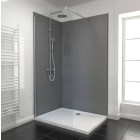 Lot de 2 Panneaux muraux aluminium Gris 90+120x210 cm avec profilés Noir mat - WALL’IT  Aurlane - PACP250