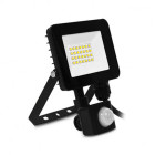 Projecteur LED Plat Noir 20W 6000K + Détecteur - LUMOS SLIM II