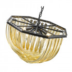 Lustre en cristal champagne doré manchester 5 lumières