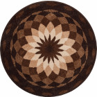 Tapis de salle de bain garden of peace marron rond 60 cm