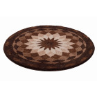 Tapis de salle de bain garden of peace marron rond 80 cm