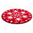 Tapis de salle de bain wings of joy rouge rond 80 cm