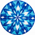 Tapis de salle de bain wings of joy bleu rond 80 cm