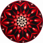 Tapis de salle de bain cognition rouge rond 100 cm