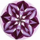 Tapis de salle de bain meaningfulness violet rond 80 cm