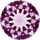 Tapis de salle de bain knowledge violet rond 60 cm