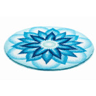 Tapis de salle de bain heavenly peace bleu rond 80 cm