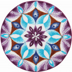 Tapis de salle de bain gratitude violet rond 80 cm