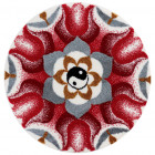 Tapis de salle de bain harmony of opposites rouge rond 100 cm