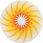 Tapis de salle de bain path of enlightenment jaune rond 80 cm