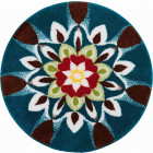 Tapis de salle de bain harmony vert rond 80 cm